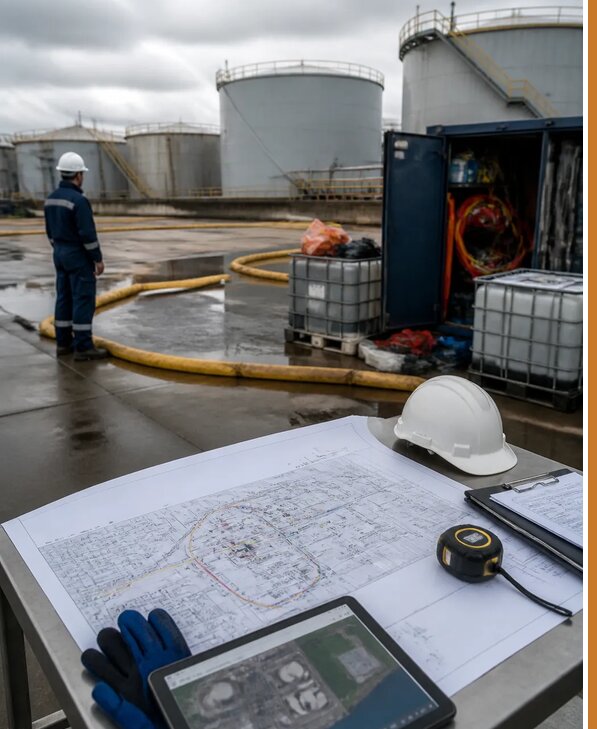 Разработка плана ликвидации разливов нефти в Каспийске